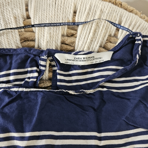 Zara navy stripe top - Picture 2 of 4